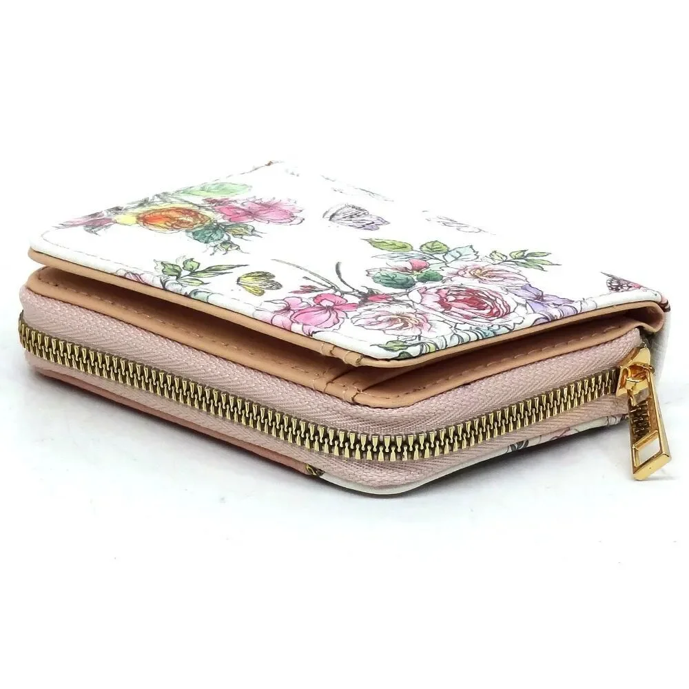 Women's Fashion Pink Accordion Bi-fold Wallet